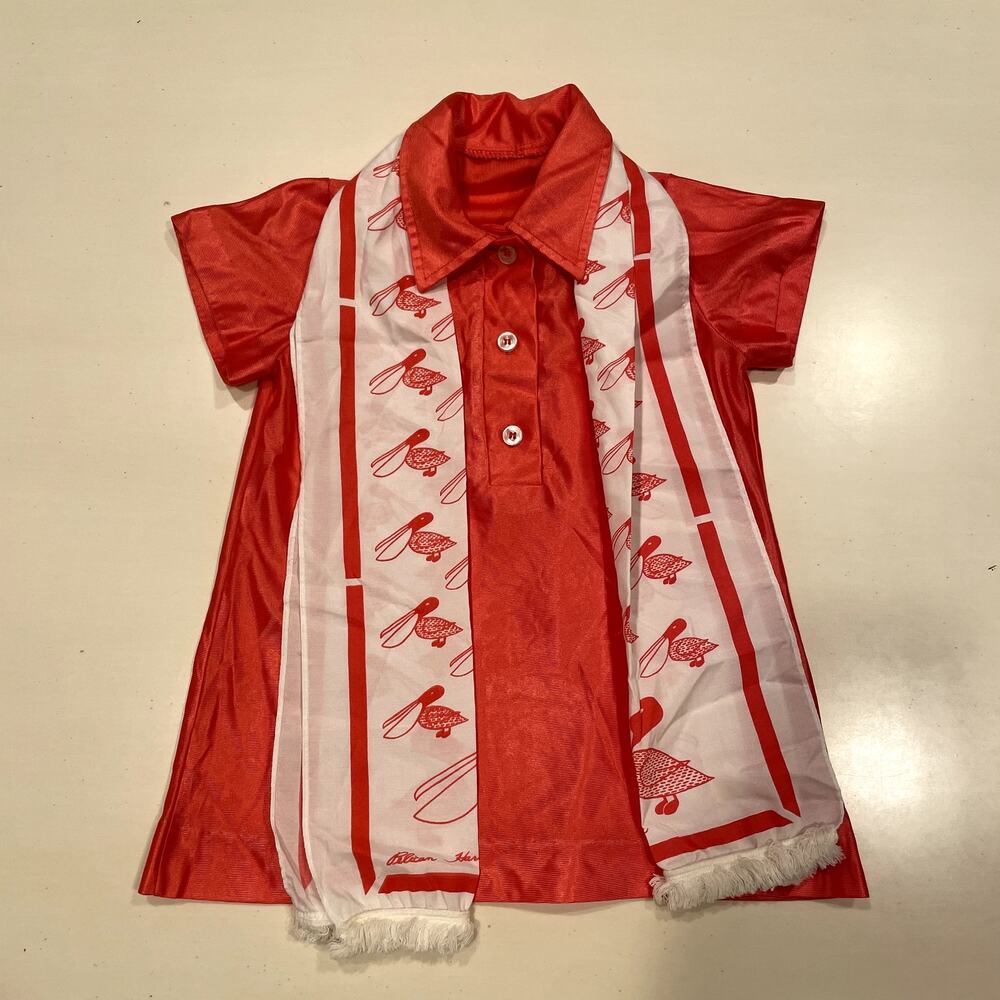 Vintage Pelican Harbor Toddler's Children's Red Dress 4T